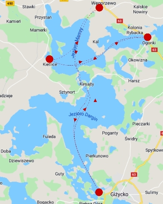 trasa rejsu mazury trasa rejsu mazury
